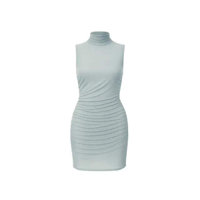 VESTIDO CURTO GOLA ALTA